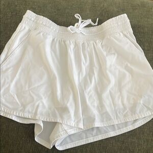 YPB White Lined Shorts. Size L.